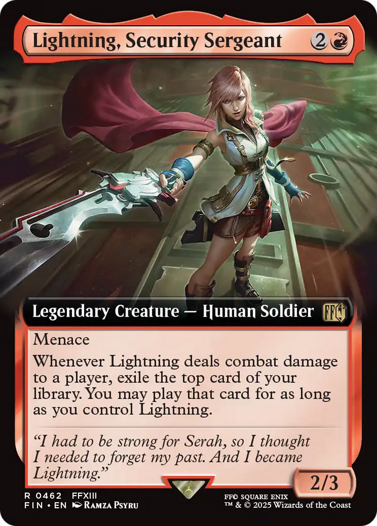 Lightning, Security Sergeant (Extended Art) (FIN-462) - FINAL FANTASY