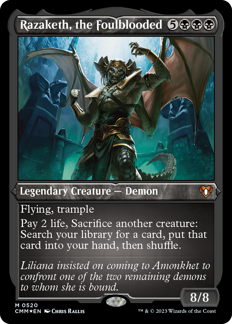 Razaketh, the Foulblooded (CMM-520) - Commander Masters Etched Foil