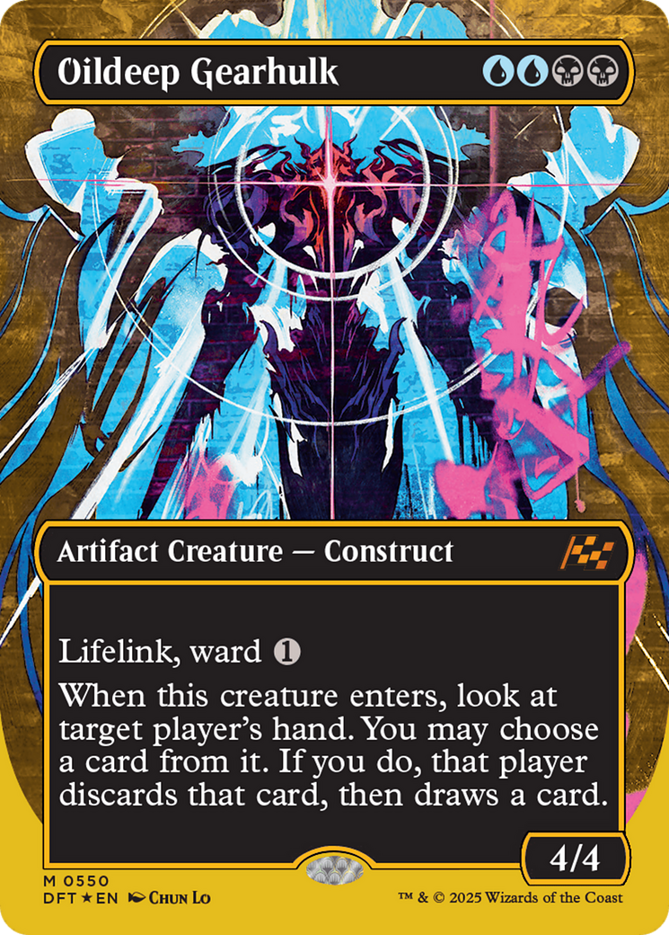 Oildeep Gearhulk (Borderless) (First-Place Foil) (DFT-550) - Aetherdrift Foil