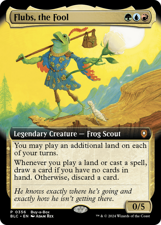 Flubs, the Fool (BLC-356) - Bloomburrow Commander: (Extended Art)