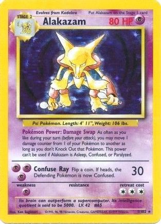 Alakazam 1/102 - Base Set 1st Edition Holofoil