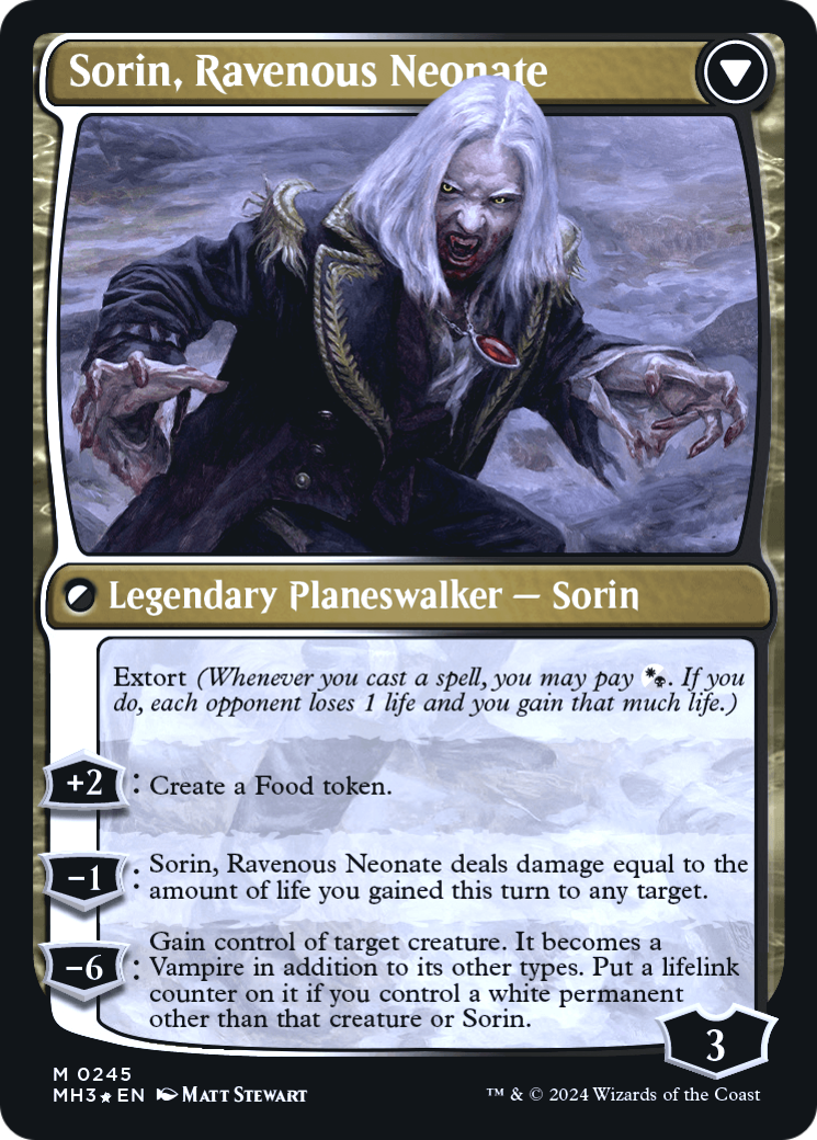 Sorin of House Markov // Sorin, Ravenous Neonate (PMH3-245S) - Modern Horizons 3 Promos Foil