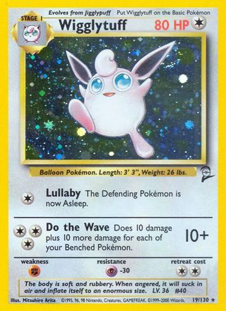 Wigglytuff 19/130 - Base Set 2 Holofoil