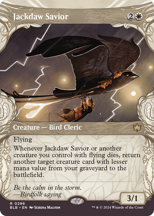Jackdaw Savior (BLB-296) - Bloomburrow: (Showcase) Foil
