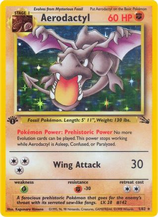 Aerodactyl (1) 1/62 - Fossil 1st Edition Holofoil