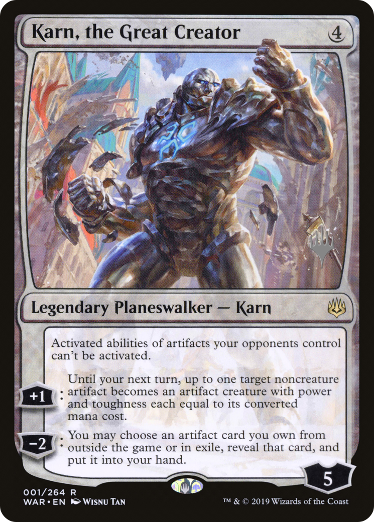 Karn, the Great Creator WAR Promo Pack Stamped Foil Rare 1/264