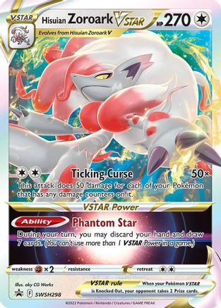 Hisuian Zoroark VSTAR - SWSH298 SWSH298/307 - SWSH Sword & Shield Promo Cards Holofoil