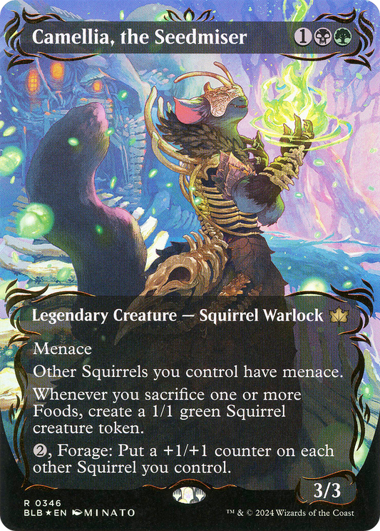 Camellia, the Seedmiser (BLB-346) - Bloomburrow (Borderless) Foil
