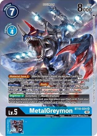 MetalGreymon (Alternate Art) (BT10-024) - Xros Encounter Foil