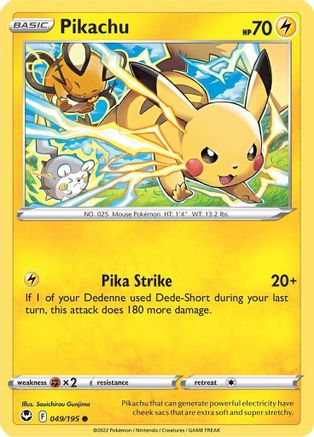 Pikachu 49/195 - SWSH12 Silver Tempest