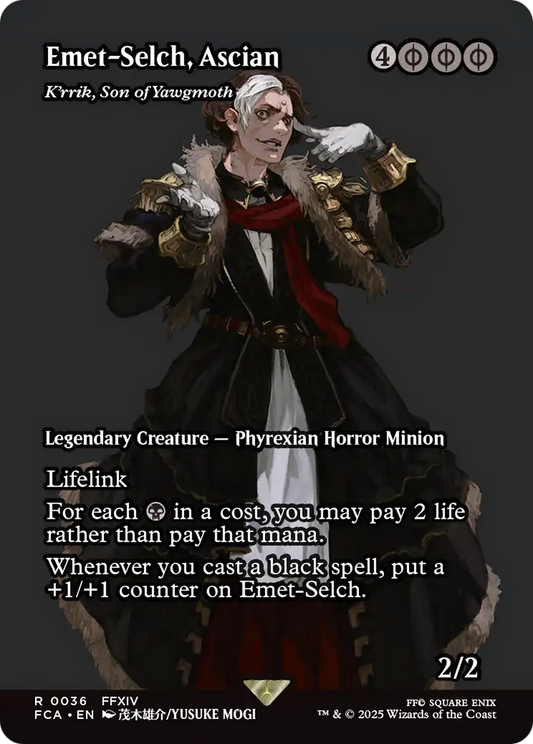 K'rrik, Son of Yawgmoth (FCA-036) - FINAL FANTASY: Through the Ages / Emet-Selch, Ascian (Borderless)