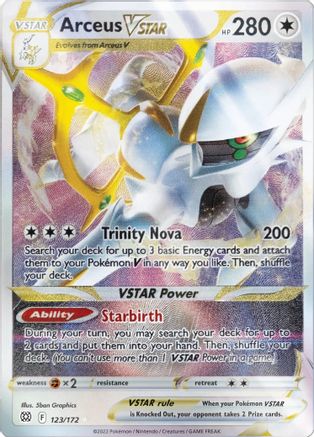 Arceus VSTAR - 123/172 (Metal Card) 123 - Miscellaneous Cards & Products Holofoil