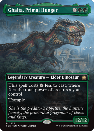Ghalta, Primal Hunger (Borderless) (FDN-335) - Foundations (Borderless) Foil