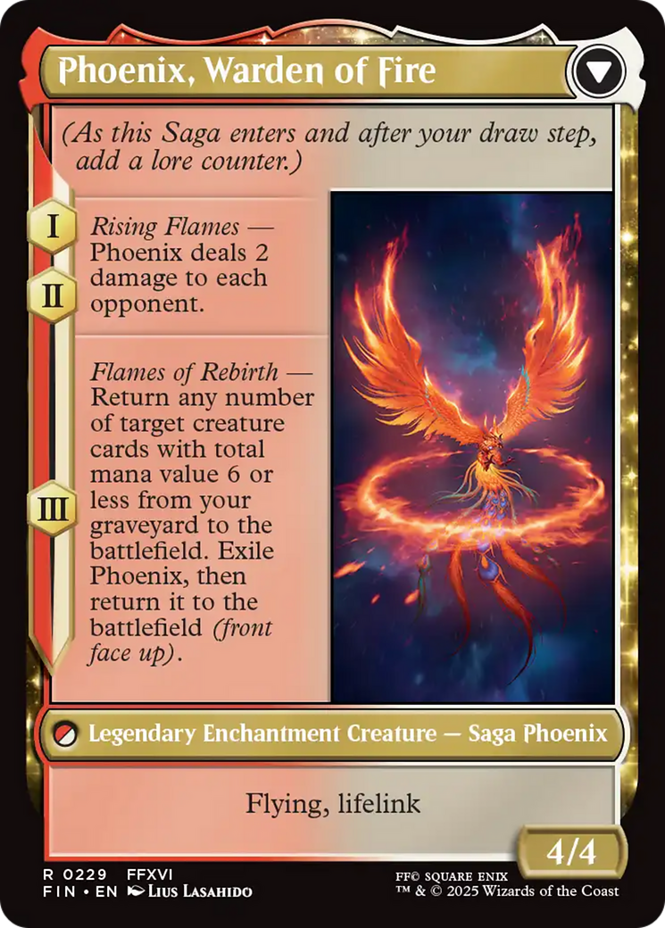 Joshua, Phoenix's Dominant // Phoenix, Warden of Fire (FIN-229) - FINAL FANTASY: (enchantment) Foil