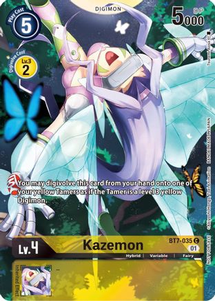 Kazemon (2nd Anniversary Frontier Card) (BT7-035) - Next Adventure Foil