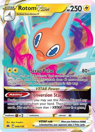 Rotom VSTAR 46/159 - Crown Zenith Holofoil