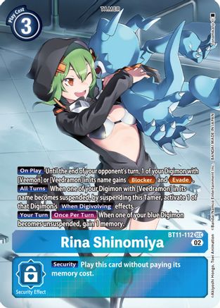 Rina Shinomiya (Alternate Art) (BT11-112) - Dimensional Phase Foil