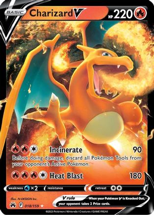 Charizard V 18/159 - Crown Zenith Holofoil