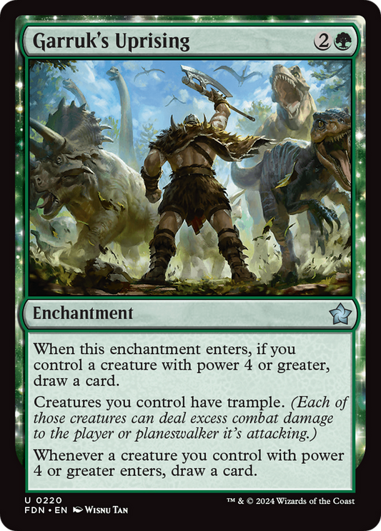 Garruk's Uprising (FDN-220) - Foundations: (nyxtouched) Foil