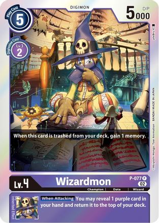 Wizardmon (Alternate Art) (P-077) - Starter Deck 14: Beelzemon Advanced Deck Set Foil