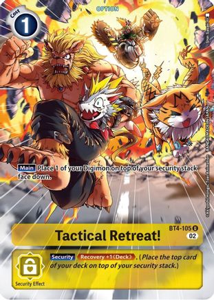 Tactical Retreat! (Alternate Art) (BT4-105) - Starter Deck 14: Beelzemon Advanced Deck Set Foil