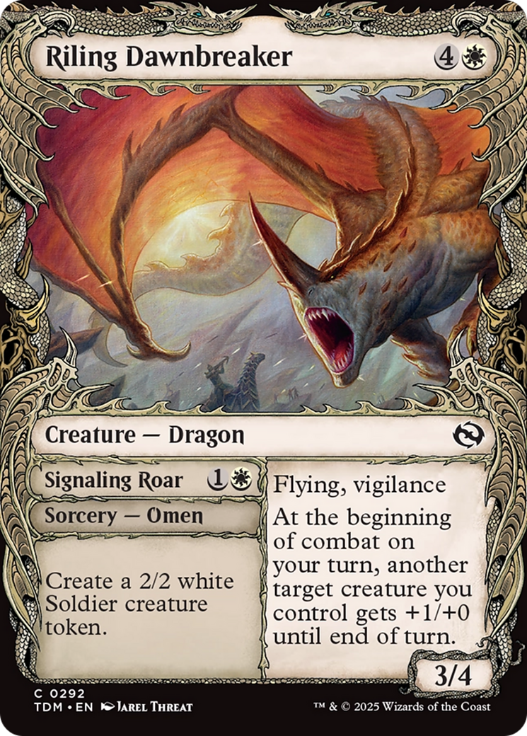 Riling Dawnbreaker (Showcase) (TDM-292) - Tarkir: Dragonstorm Foil