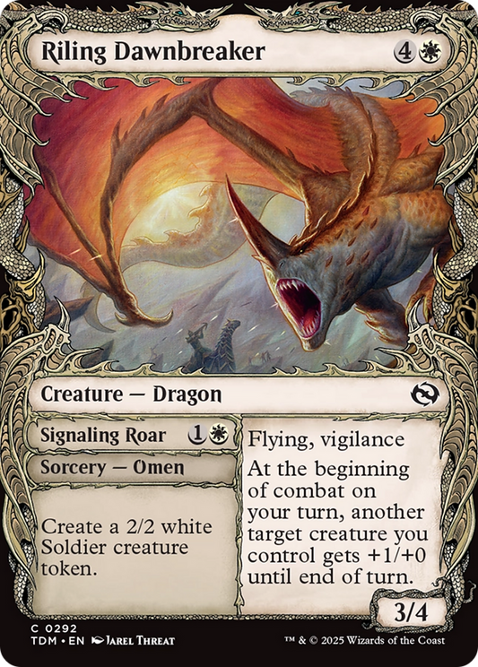 Riling Dawnbreaker (Showcase) (TDM-292) - Tarkir: Dragonstorm Foil