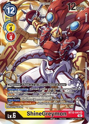 ShineGreymon (BT12-043) - Across Time Foil