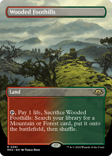 Wooded Foothills (Borderless) (MH3-361) - Modern Horizons 3 (Borderless) Foil