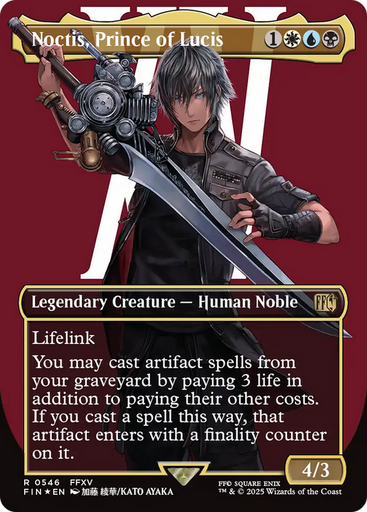 Noctis, Prince of Lucis (Borderless) (Surge Foil) (FIN-546) - FINAL FANTASY Foil