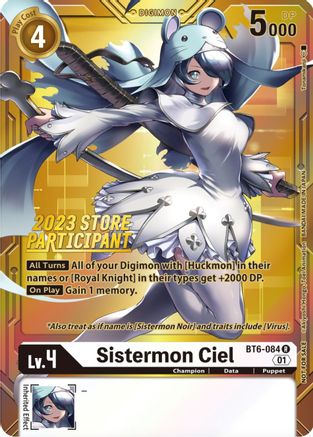 Sistermon Ciel (2023 Store Participant) (BT6-084) - Double Diamond Foil