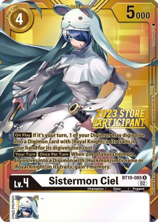 Sistermon Ciel (2023 Store Participant) (BT10-085) - Xros Encounter Foil