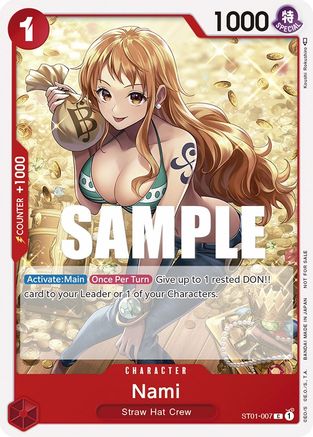 Nami (Tournament Pack Vol. 3) [Participant] (ST01-007) - One Piece Promotion Cards