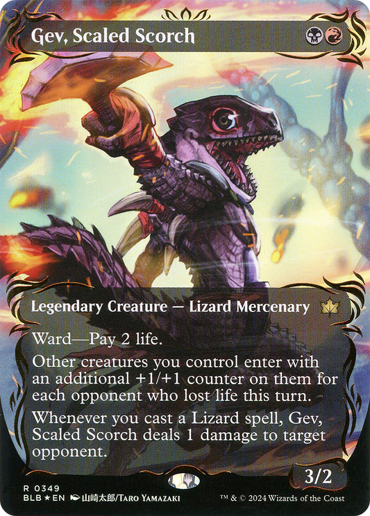 Gev, Scaled Scorch (BLB-349) - Bloomburrow (Borderless) Foil