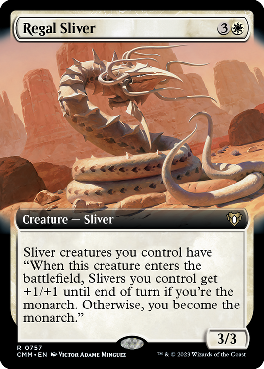 Regal Sliver (CMM-757) - Commander Masters: (Extended Art) Foil