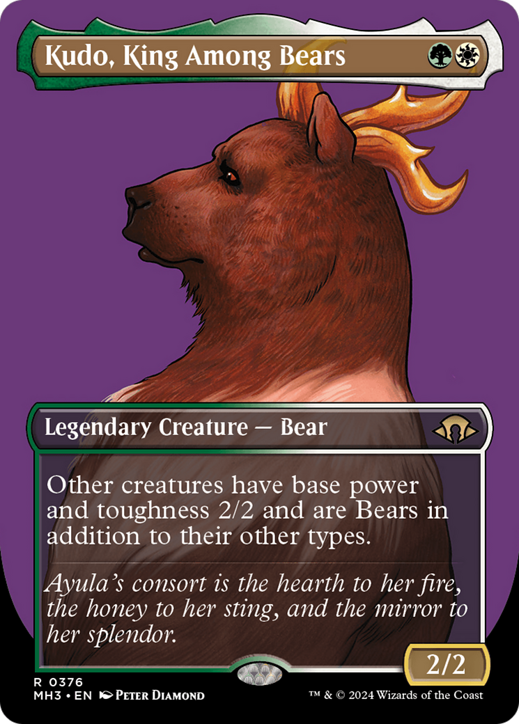 Kudo, King Among Bears (MH3-376) - Modern Horizons 3 (Borderless)