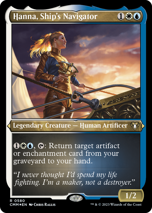Hanna, Ship's Navigator (CMM-580) - Commander Masters Etched Foil