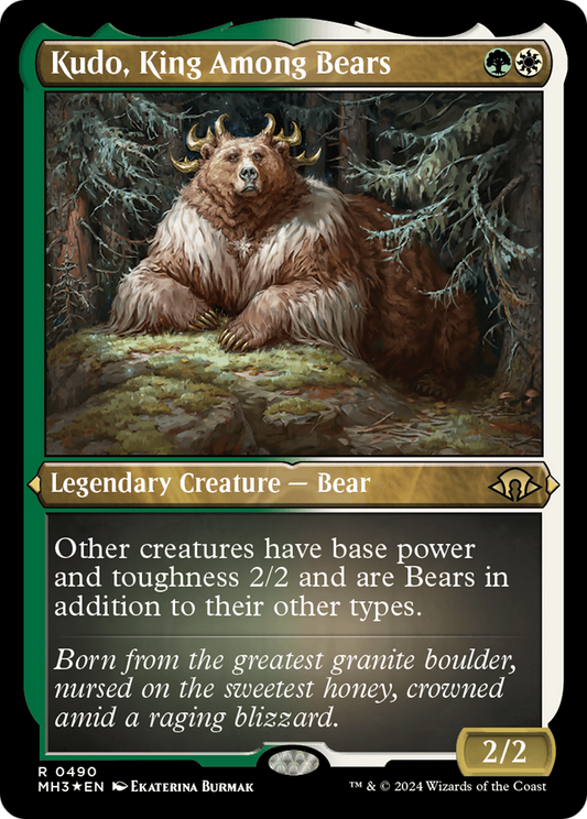 Kudo, King Among Bears (MH3-490) - Modern Horizons 3 Etched Foil