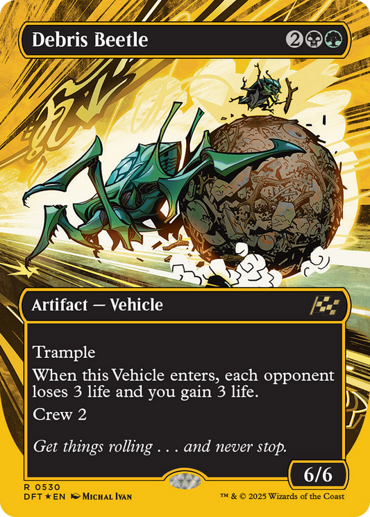Debris Beetle (Borderless) (First-Place Foil) (DFT-530) - Aetherdrift Foil