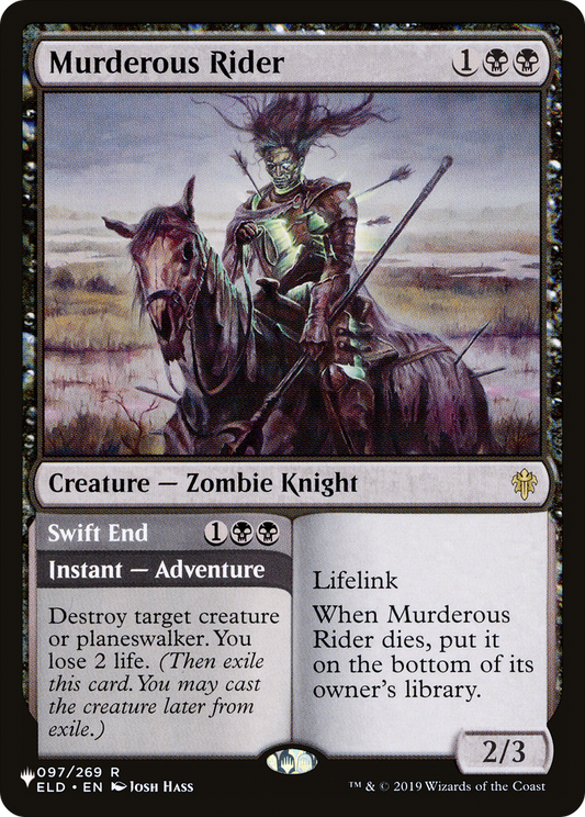 Murderous Rider // Swift End (LIST-097/269) - The List