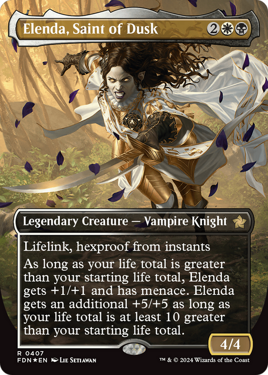 Elenda, Saint of Dusk (FDN-407) - Foundations (Borderless) Foil