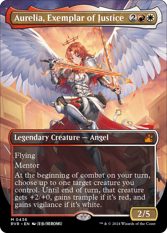 Aurelia, Exemplar of Justice (RVR-436) - Ravnica Remastered (Borderless)