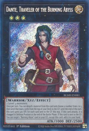Dante, Traveler of the Burning Abyss (BLMR-EN081) - Battles of Legend: Monstrous Revenge 1st Edition