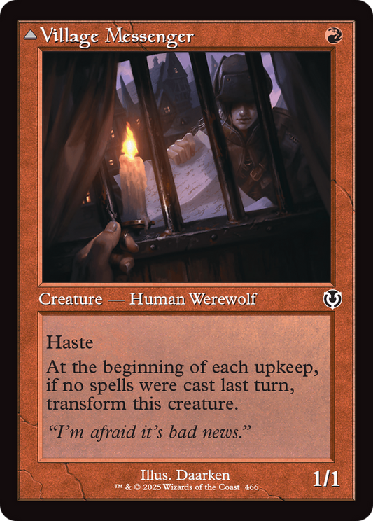 Village Messenger Treatments // Moonrise Intruder (Retro Frame) (-466) - Innistrad Remastered Foil
