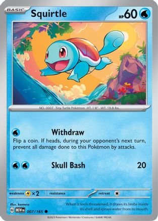 Squirtle - 007/165 7 - SV Scarlet & Violet 151 Reverse Holofoil