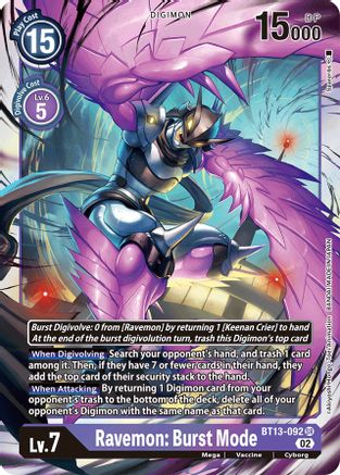 Ravemon: Burst Mode (BT13-092) - Versus Royal Knights Foil