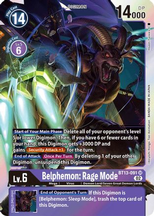 Belphemon: Rage Mode (BT13-091) - Versus Royal Knights Foil