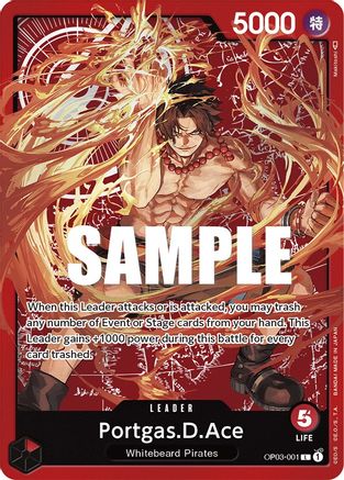 Portgas.D.Ace (Special Goods Set -Ace/Sabo/Luffy-) (OP03-001) - One Piece Promotion Cards Foil