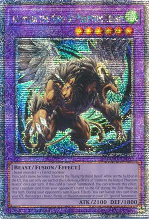 Chimera the King of Phantom Beasts (Quarter Century Secret Rare) (DUNE-EN033) - Duelist Nexus 1st Edition
