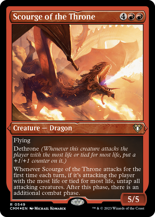 Scourge of the Throne (CMM-549) - Commander Masters Etched Foil